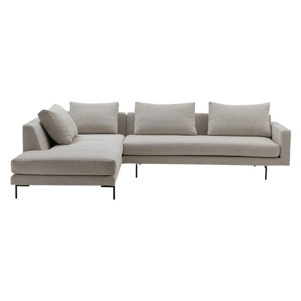 Edge V2 Sofa, Moduls 12-34, Black - Soft 2 Light Grey