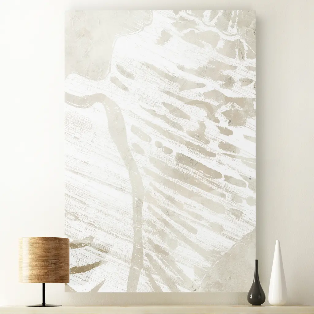 Linen Tropical Silhouette Iii -Premium Gallery Wrapped Canvas - 32x48