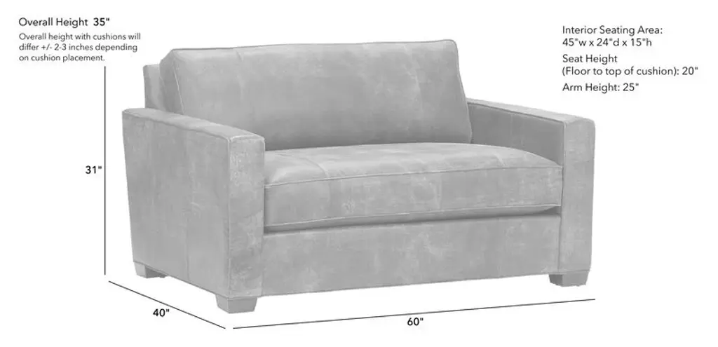 Spencer Track-arm Leather Chair-and-a-half