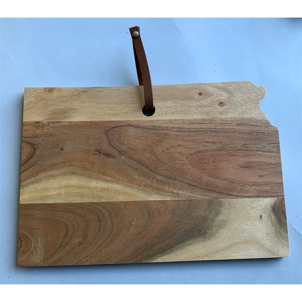 Acacia Wood "Kansas" Cutting Board - A - Tan