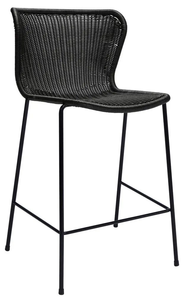 Caden Outdoor Counter Stool, Black