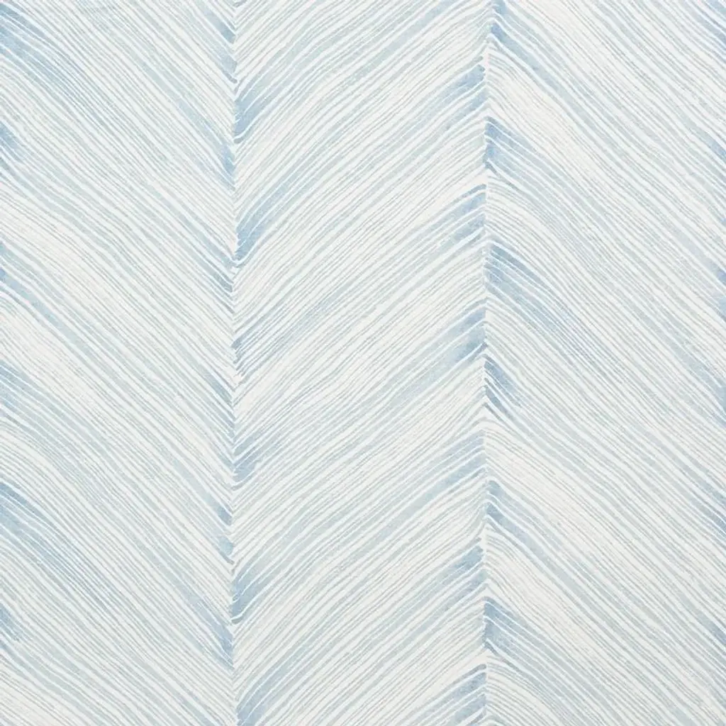 Schumacher X Porter Teleo Harmony Fabric In Sky