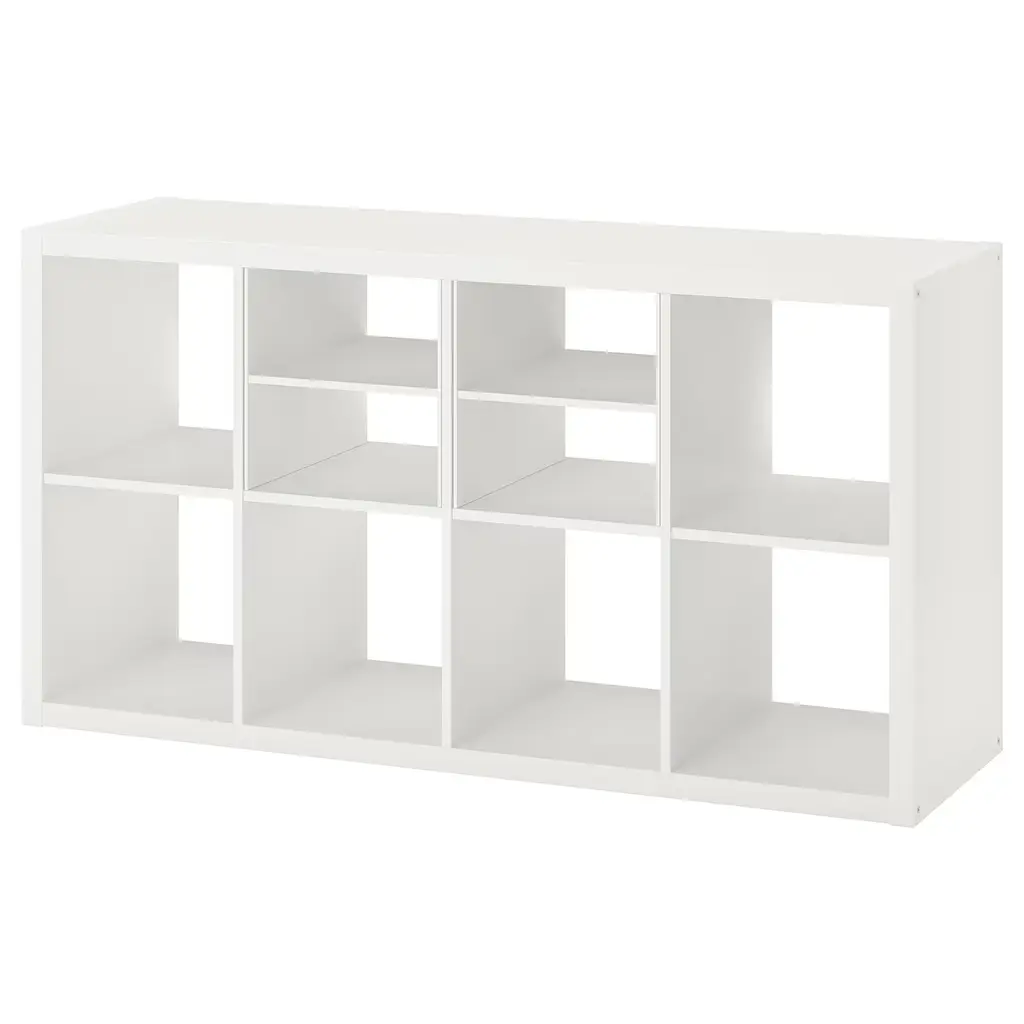 Kallax Shelving Unit - With 2 Shelf Inserts/white 57 5/8x30 1/8 "