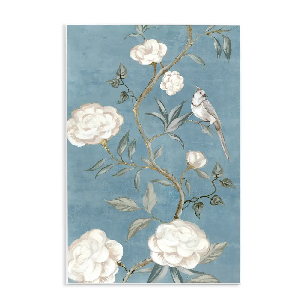 Stupell Bird On Traditional Florals Wall Plaque Art Design By Alex Black - 13 X 19