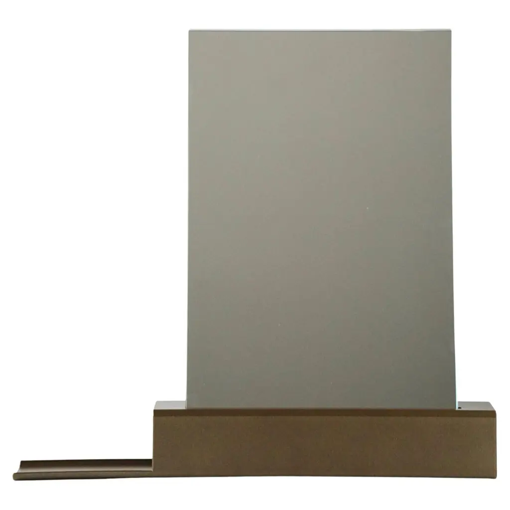 Modern Wall Mirror Mirror One Large Plateau Left / Bronze Colored