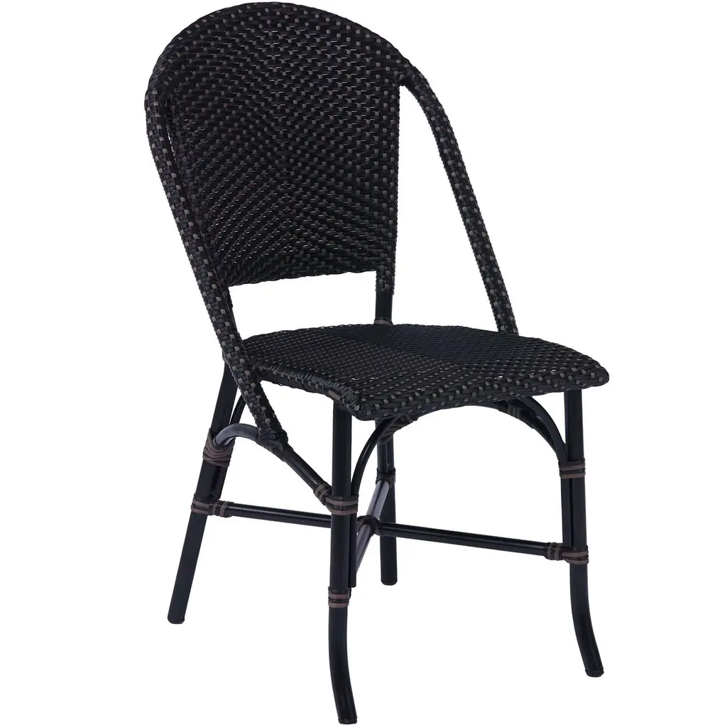 Sofie Outdoor Bistro Chair, Black/brown