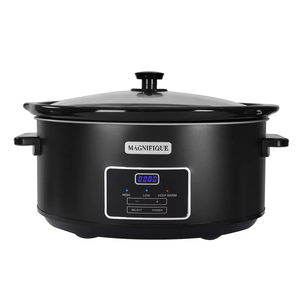 Magnifique 8-Quart Digital Programmable Slow Cooker Keep Warm - 8Qt - Black