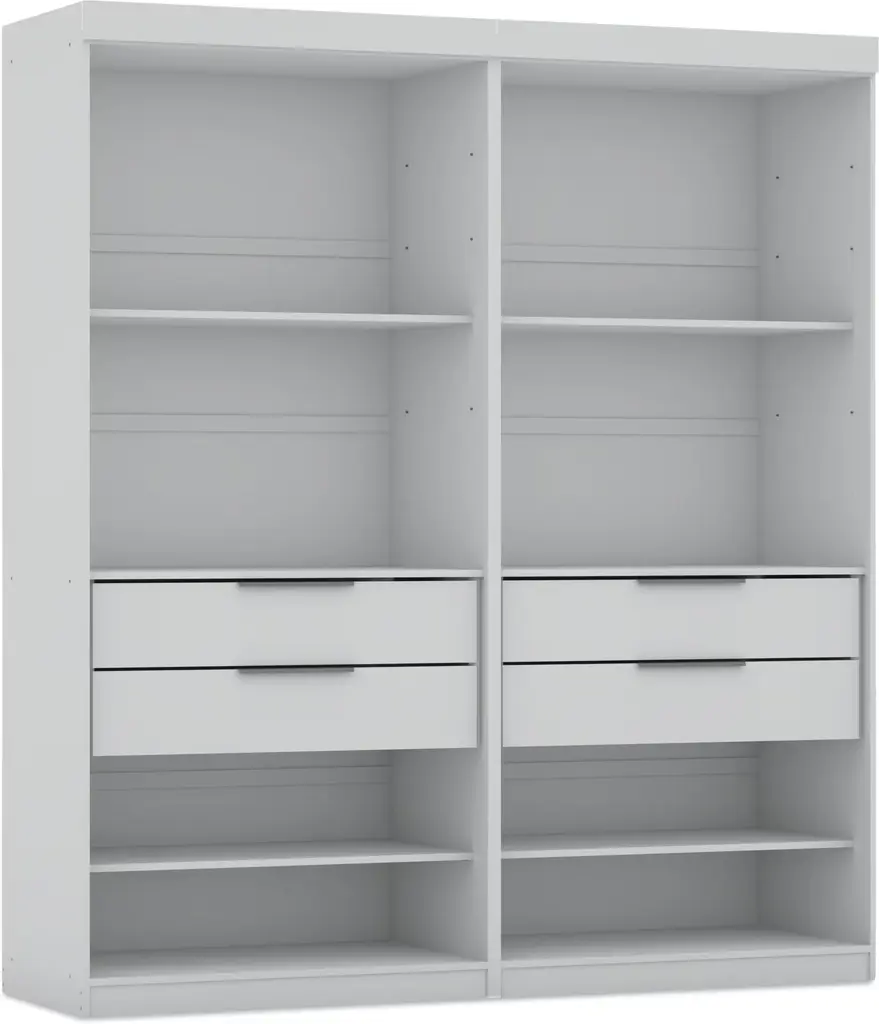 Cornell Set Of 2 Open Closets - White