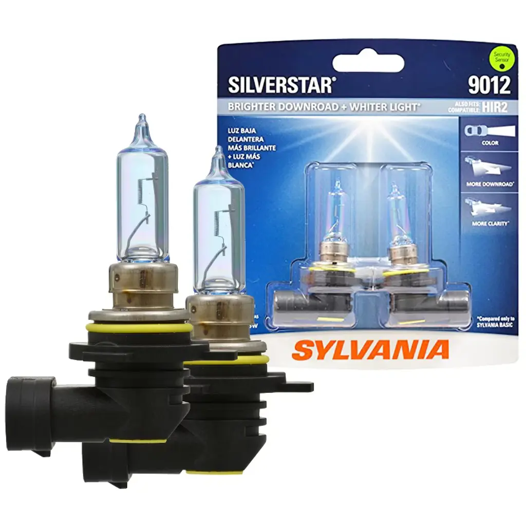 Sylvania 9012 Silverstar Halogen Headlight Bulb, (Contains 2 Bulbs)