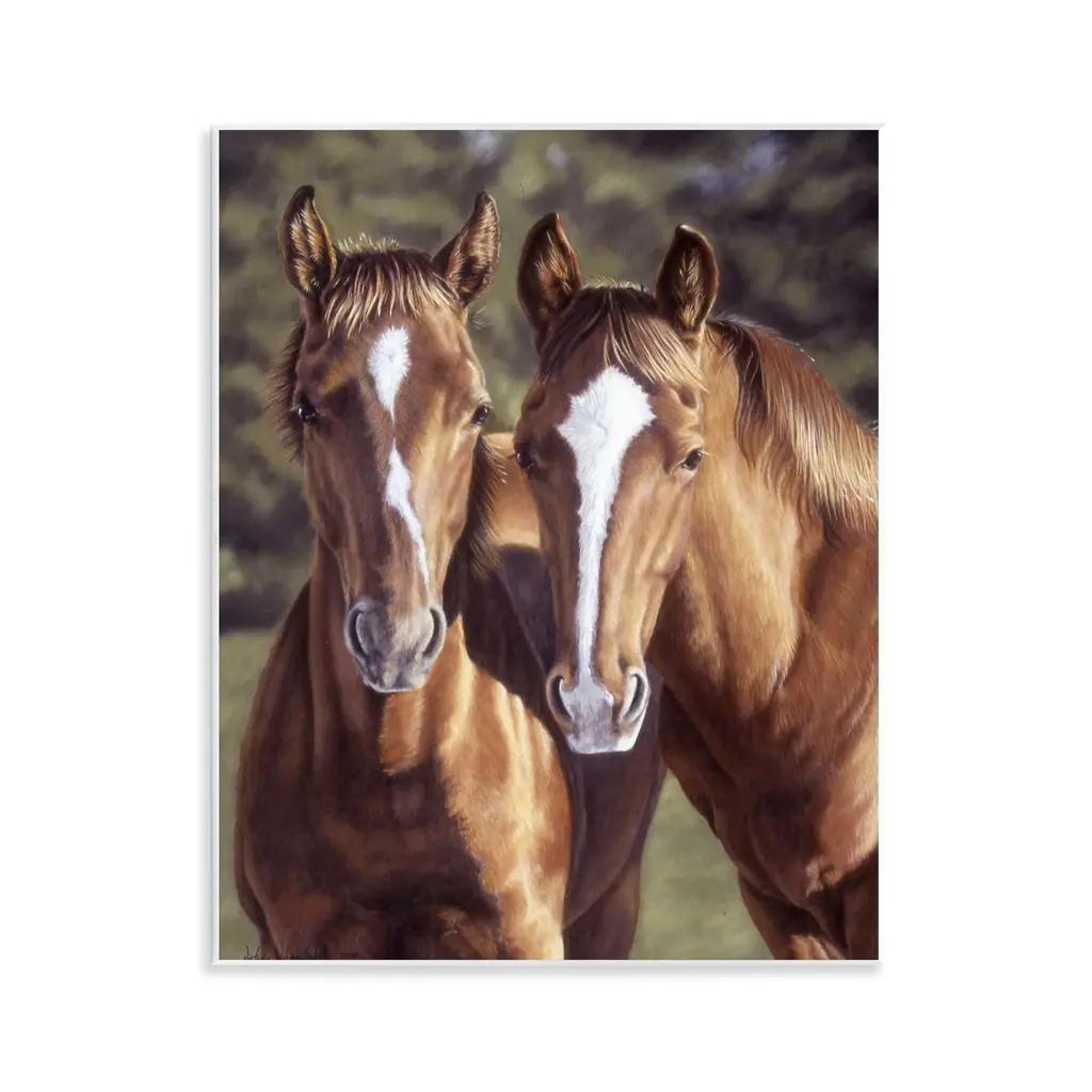 Stupell Brown Horse Pair Wall Plaque Art Design By Victoria Schultz - 11 X 14