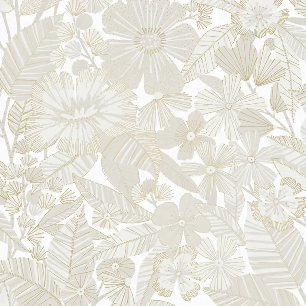 Pearlescent Floral Wallpaper