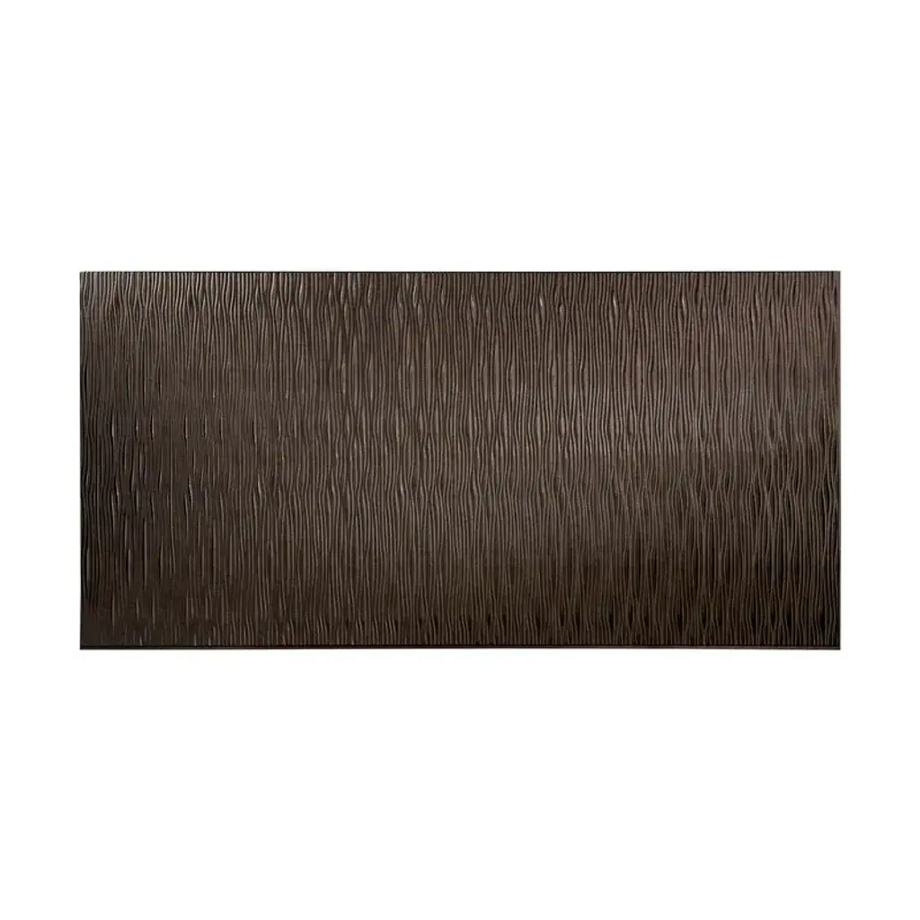 Fasäde Waves Vertical 4-Foot X 8-Foot Pvc Wall Panel In Smoked Pewter - 4 X 8