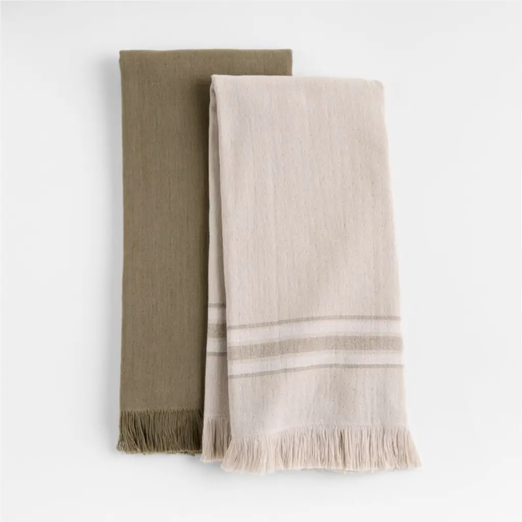 Craft Sage Green Organic Cotton Dish Towels, Set Of 2