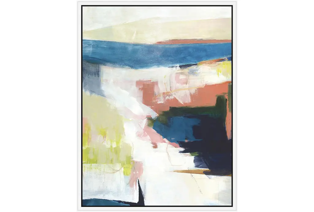 32x42 Abstract Road Less Traveled With White Frame | Vertical | Made In The Usa | Framed Art | Print