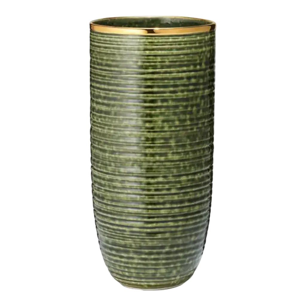 Aerin Calinda Tall Vase In Forest Green