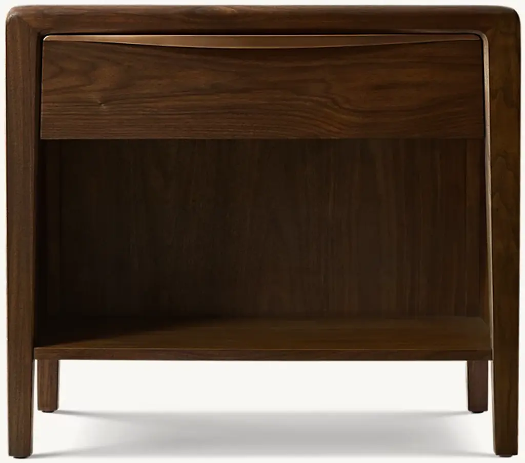 Gael Walnut Open Nightstand