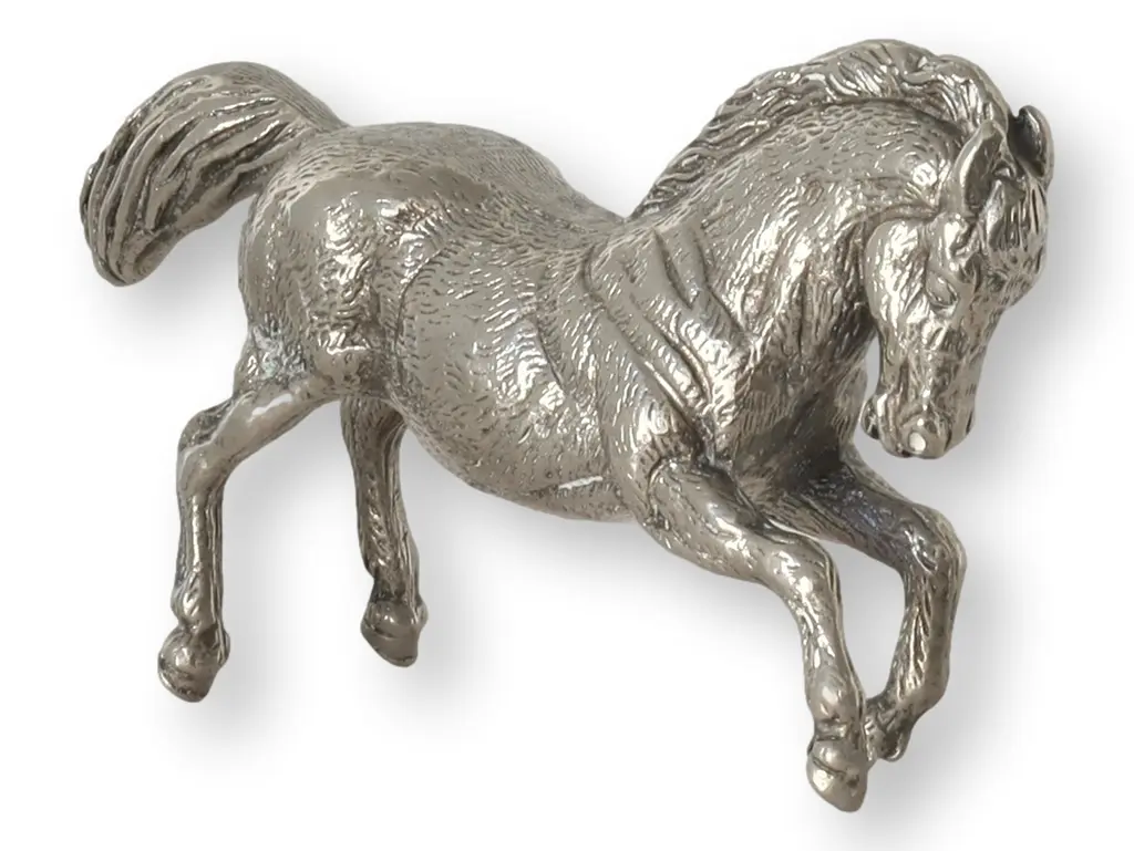 1960s Italian Silver-plate Rearing Horse