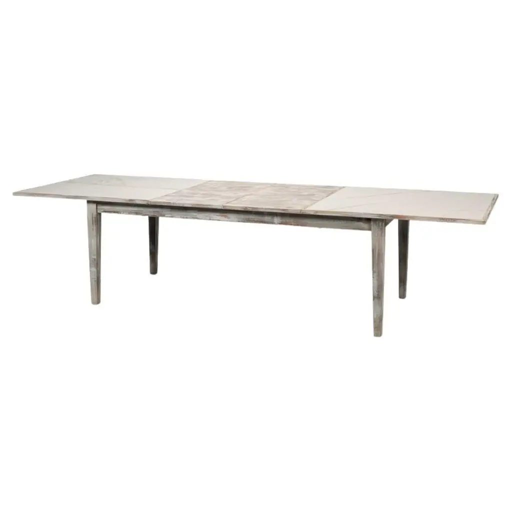 Neo Classic Gray Painted Extension Table