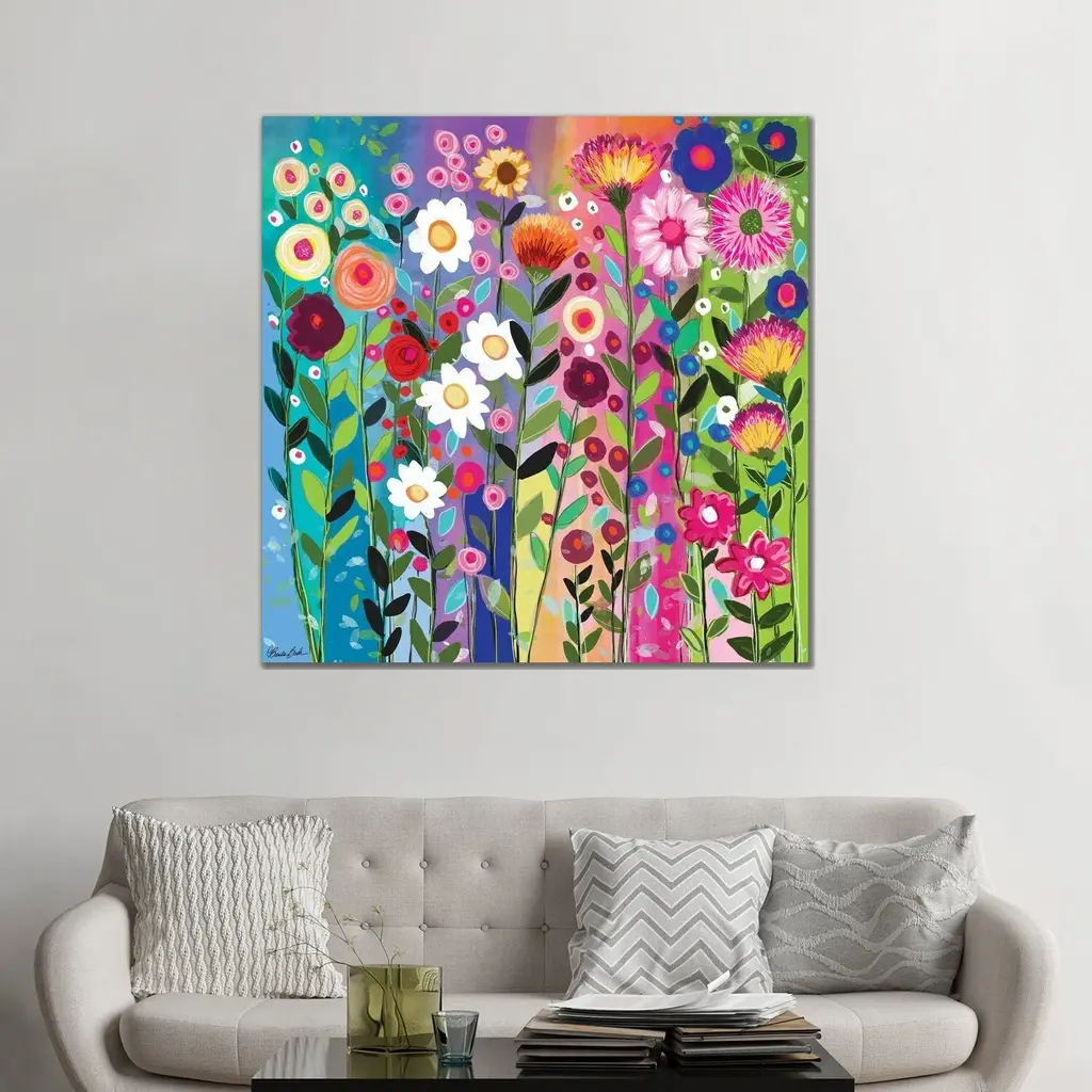 Icanvas "Rainbow Love" By Brenda Bush Canvas Print - 18x18x1.5