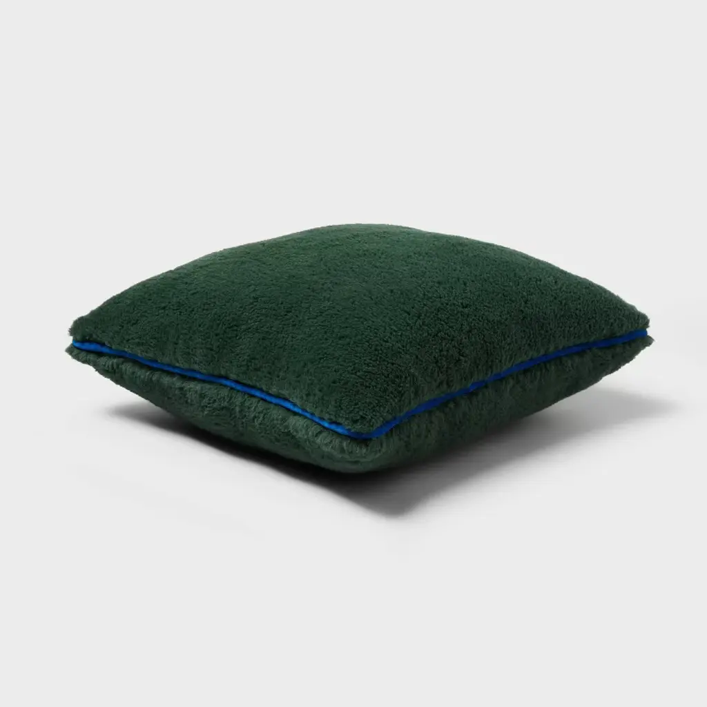 Cozy Faux Shearling Decorative Throw Pillow Green - Room Essentials™
