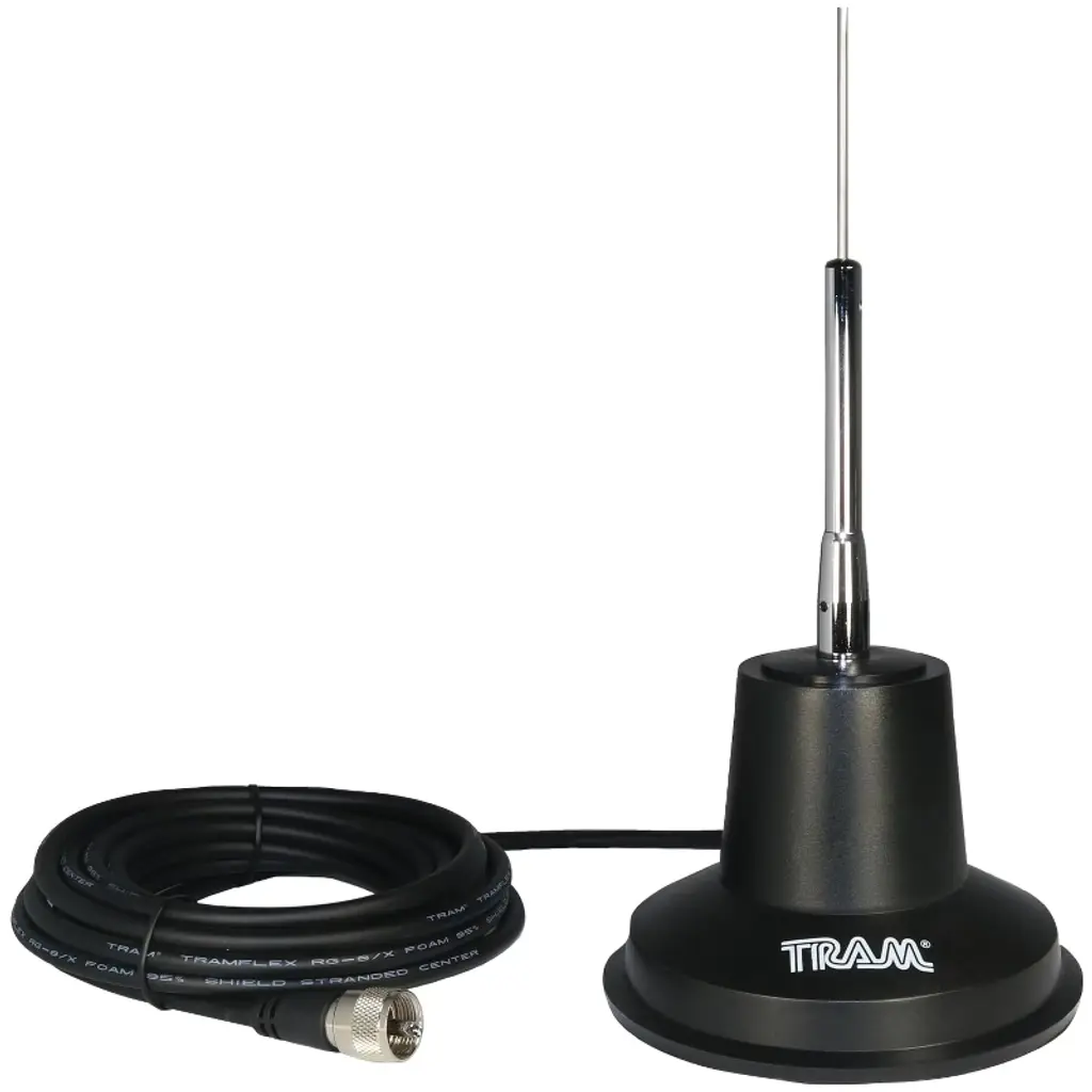 Tram® 500-watt 26-mhz To 30-mhz Heavy-duty Trucker Cb Magnet Antenna Kit In Silver