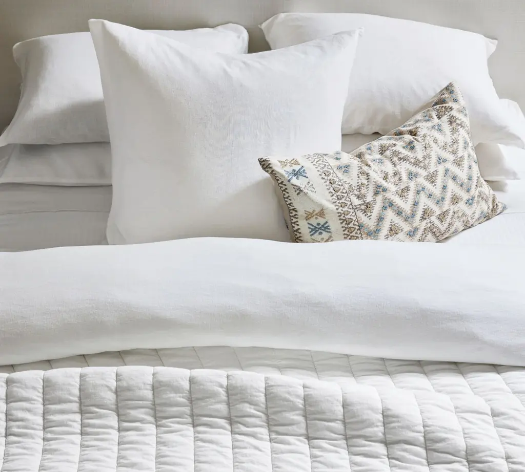 Pottery Barn melange handcrafted cotton quilt online