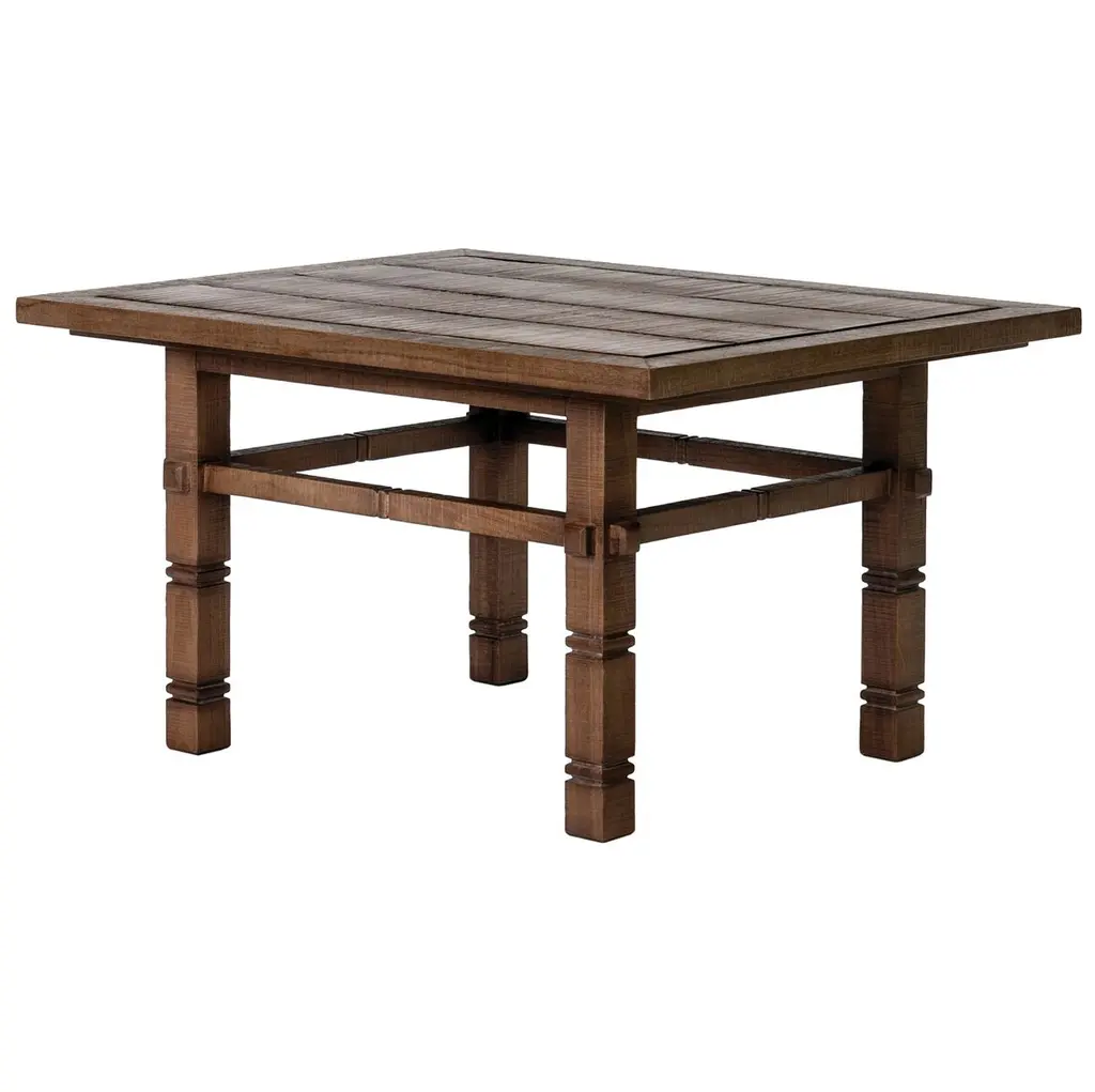 Nomadé Outdoor Teak Side Table, Weathered Pecan