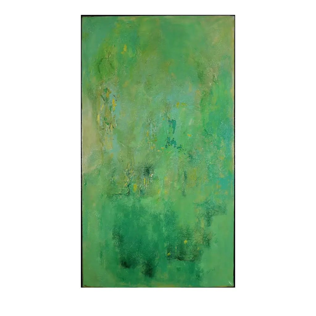 Green Rebirth Abstract Painting By Giuseppe Caiafa