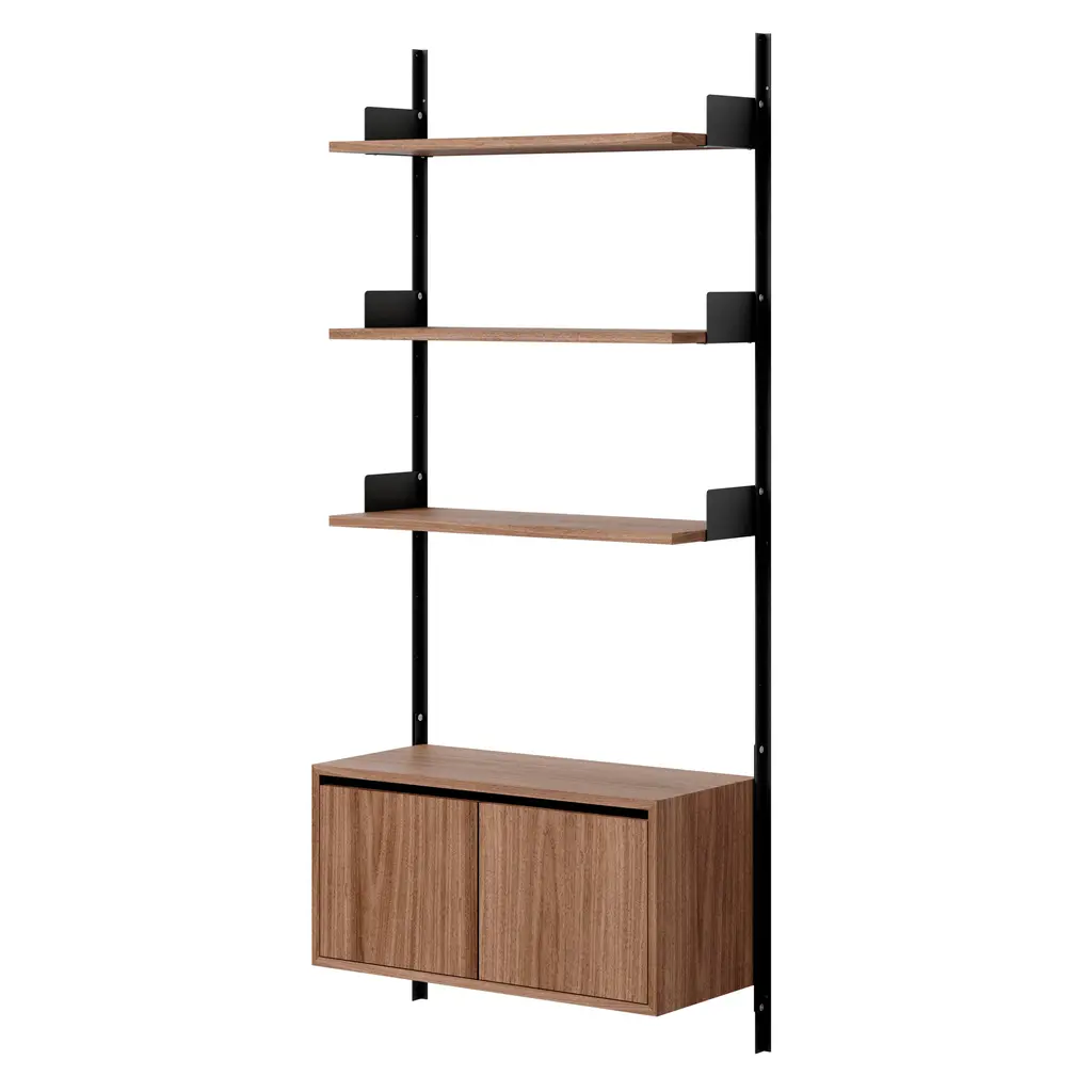 New Works Wall Shelf Cabinet With Doors
