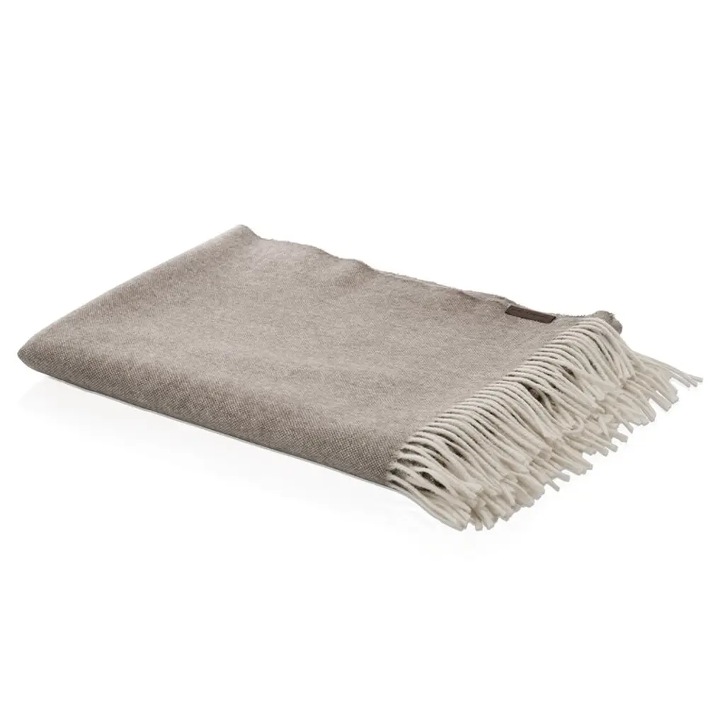 Fh Cashmere Throw, Beige