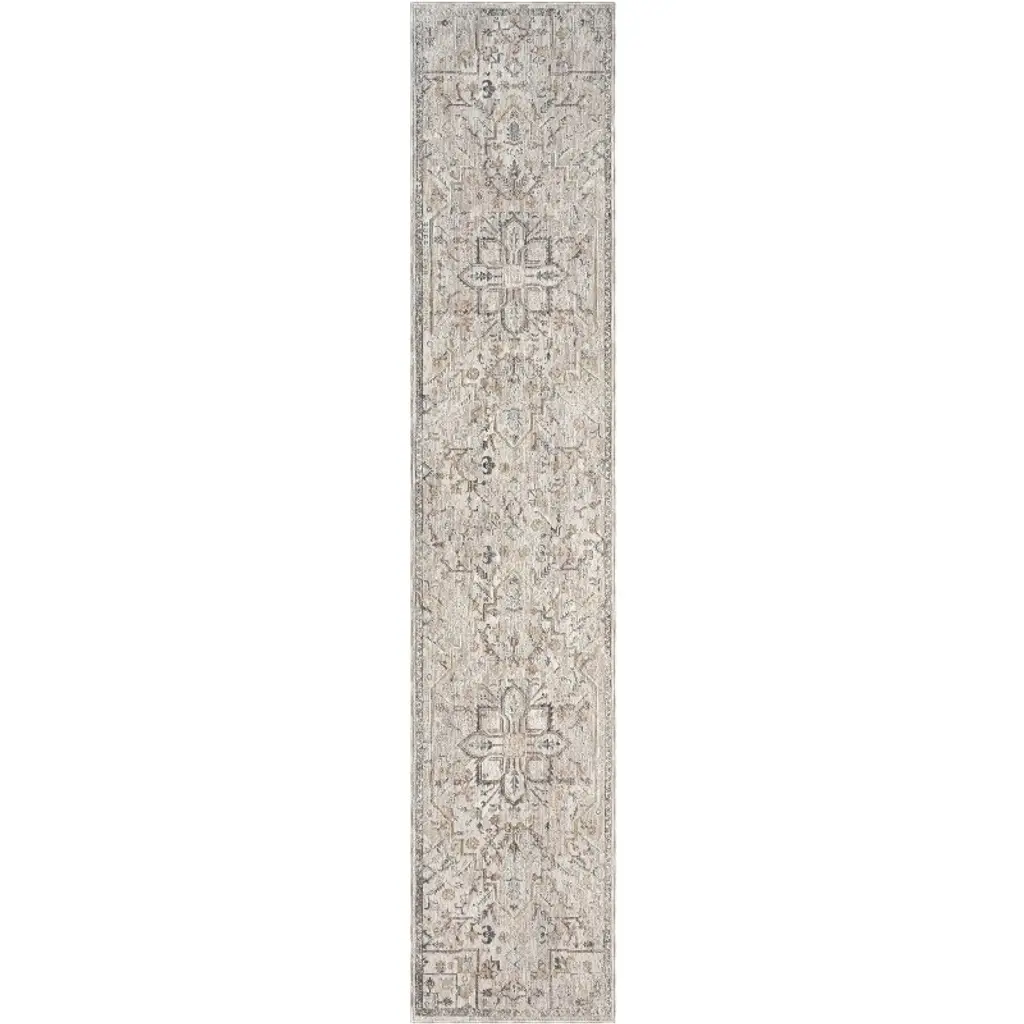 Nourison Heirloom Blend 2'2" X 10' Ivory Multicolor Vintage Indoor Rug