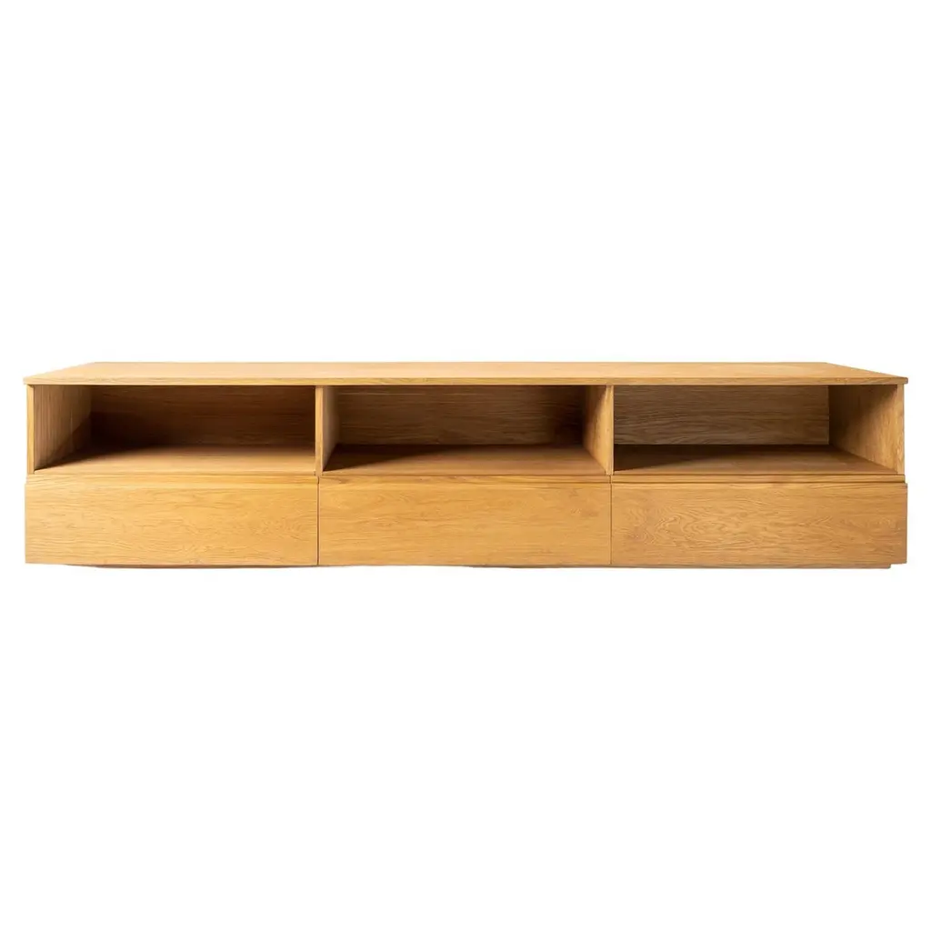 Natur Oak Wood Tv Cabinet With Drawers