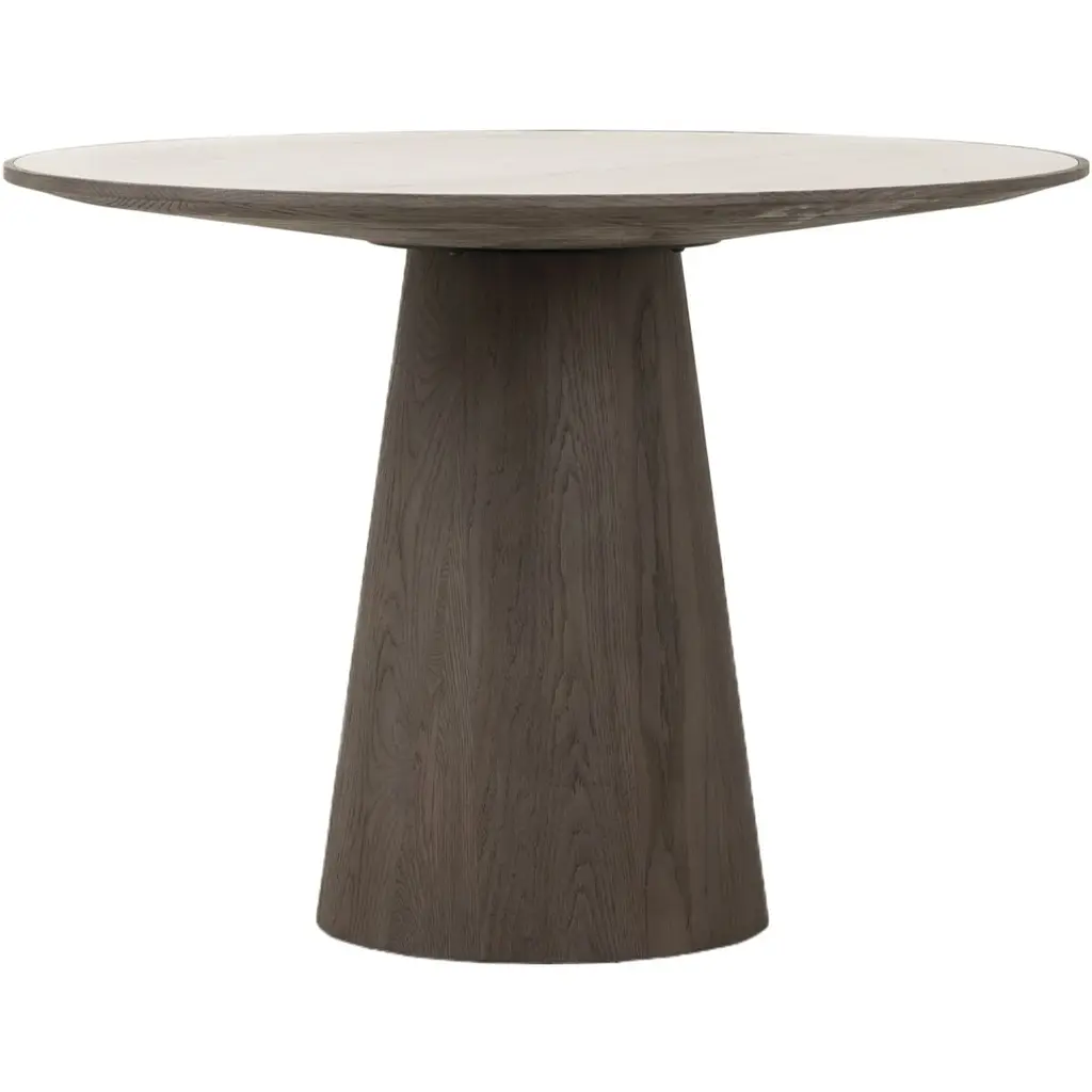 Jameson Round Dining Table, Oak/white Marble