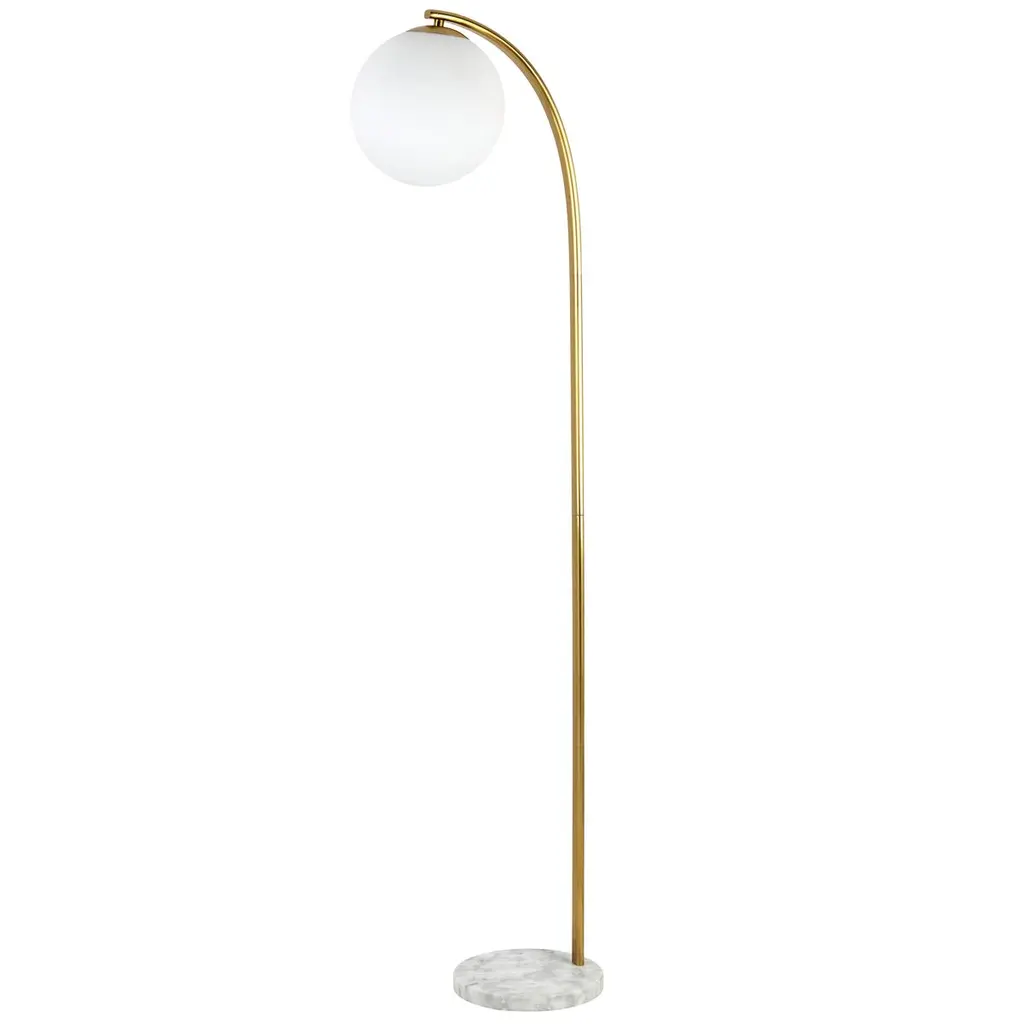 Nuvo Globe Floor Lamp, Gold