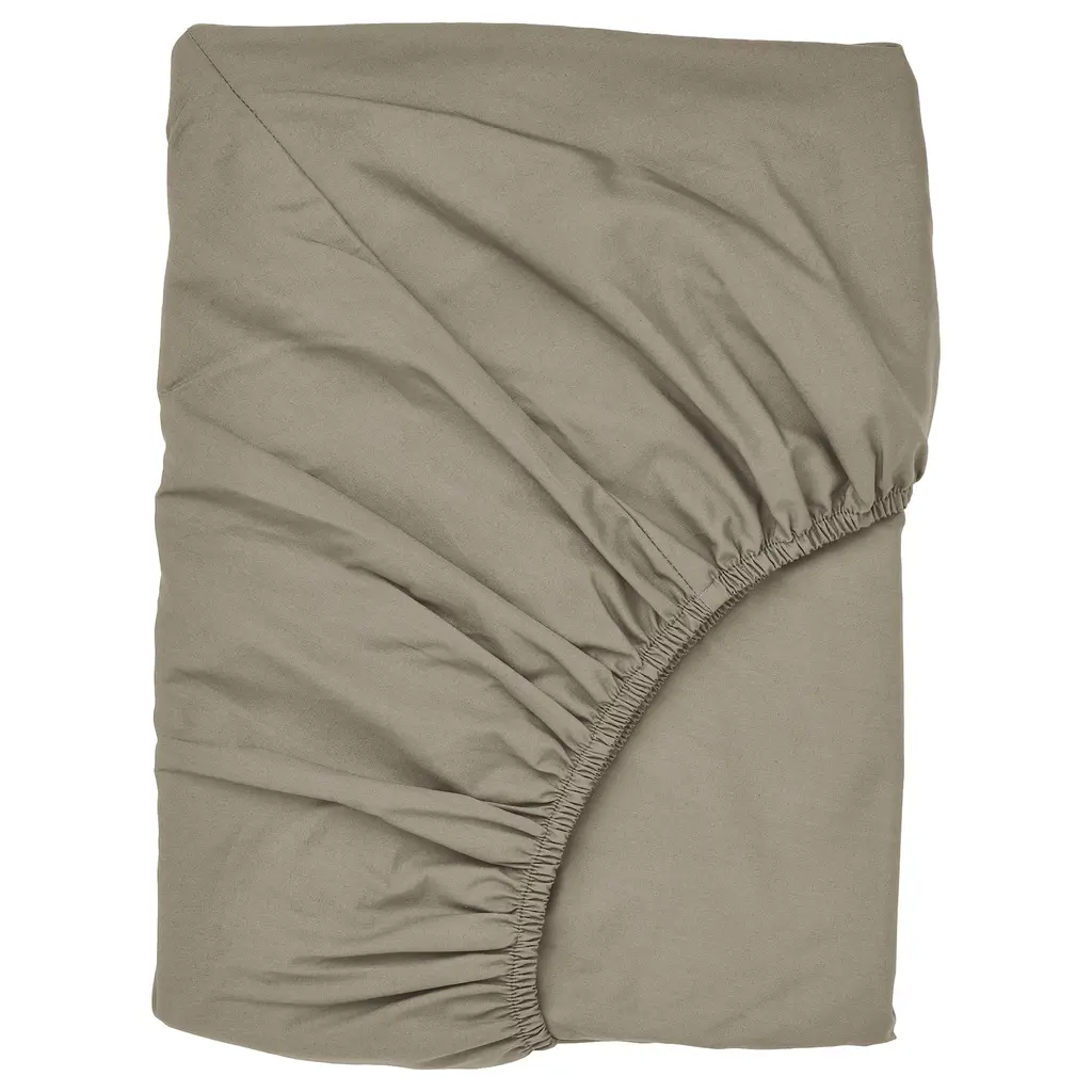 Ullvide Fitted Sheet - Gray-Beige Queen