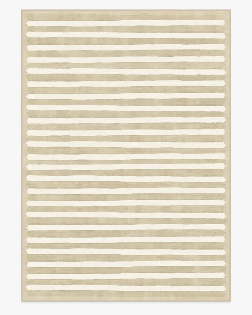 Goop Elin Stripe Latte Cream Rug