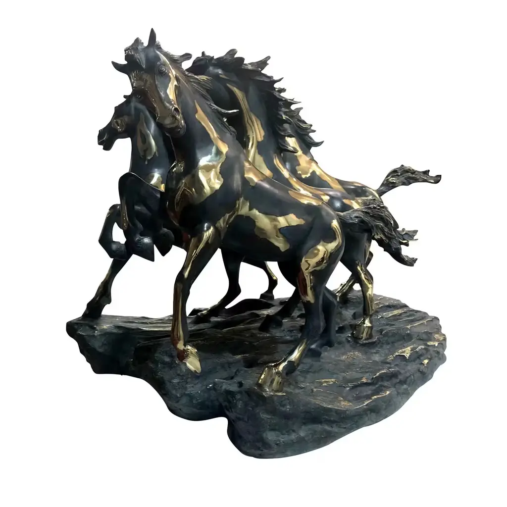 Herd Of Horses Bronze Sculpture