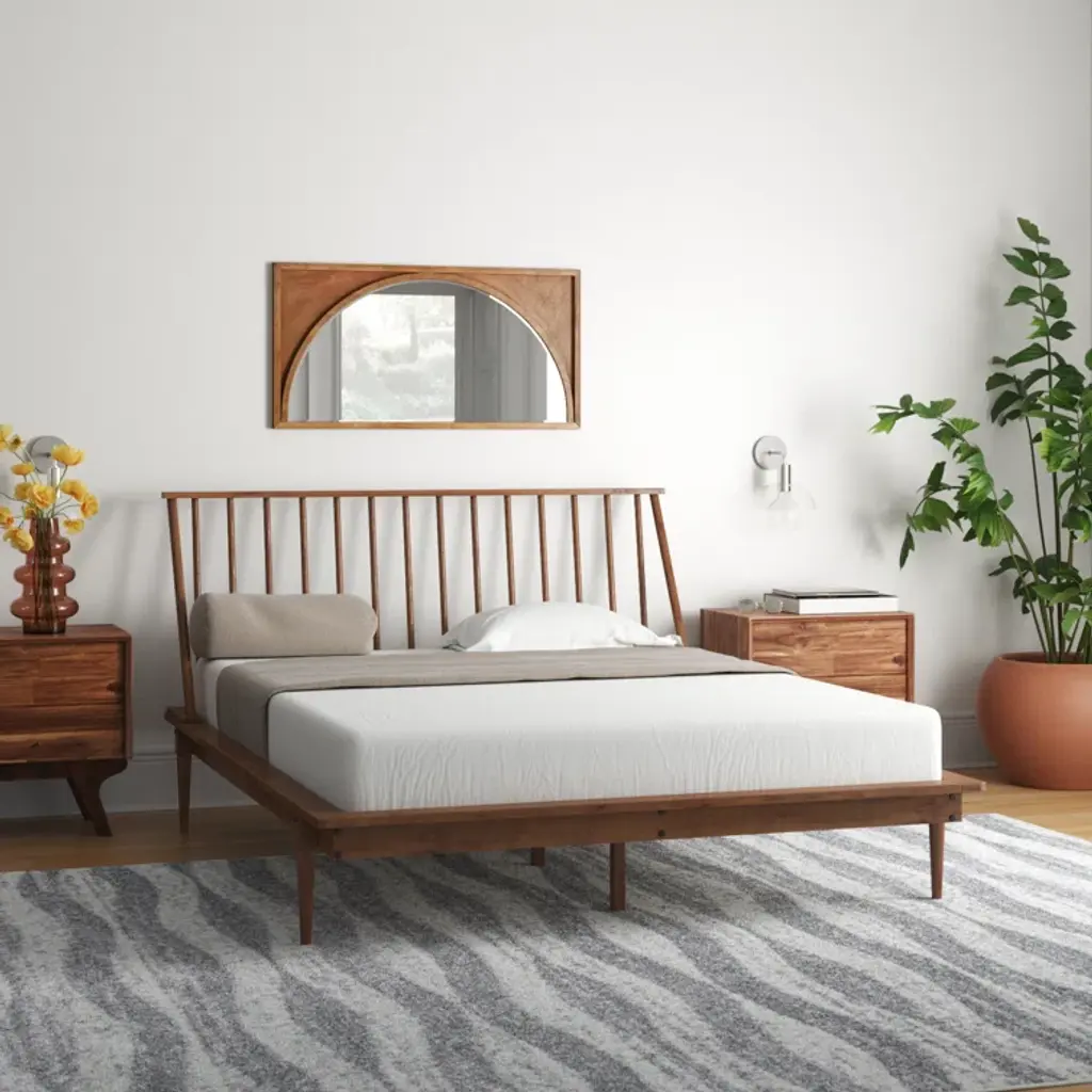 Henline Solid Wood Platform Spindle Bed