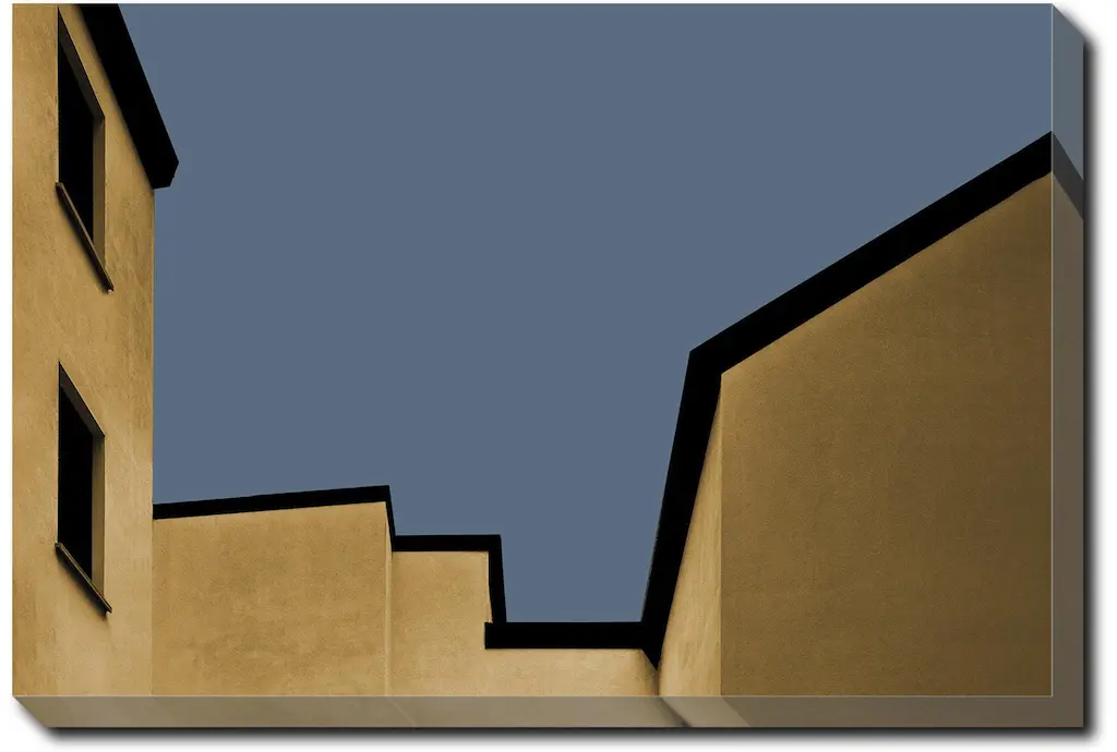 36x54 Yellow City With Gallery Wrap Canvas | Canvas Art | Architecture | Print | Made In The Usa | Horizontal