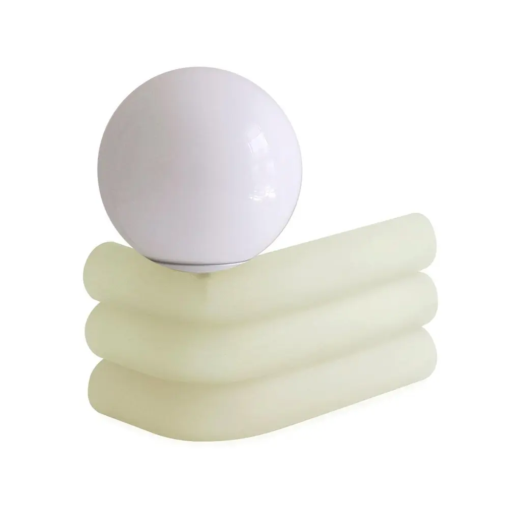 Elio Resin Smart Table Lamp In Aloe By Soft Geometry Small