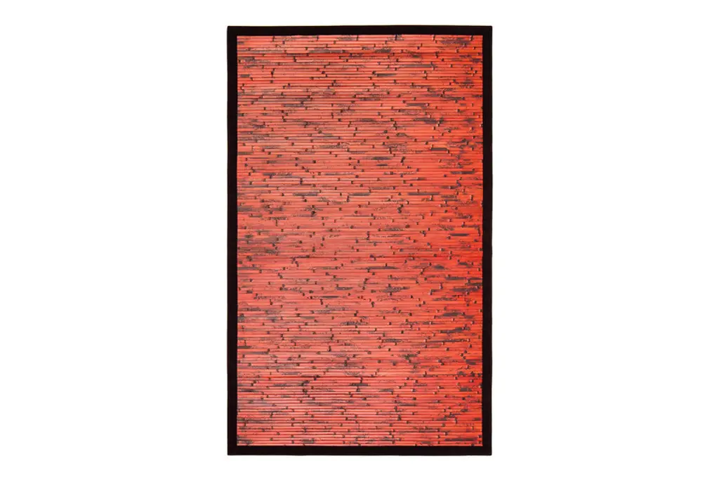 Anji Mountain Cobblestone Mahogany Bamboo Rug