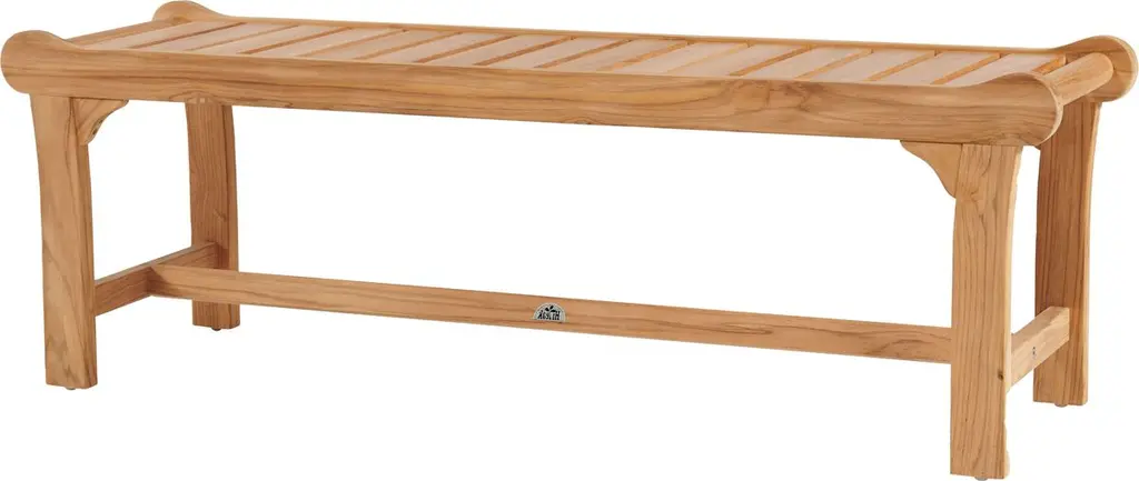 Lorena Teak Outdoor Bench, Natural