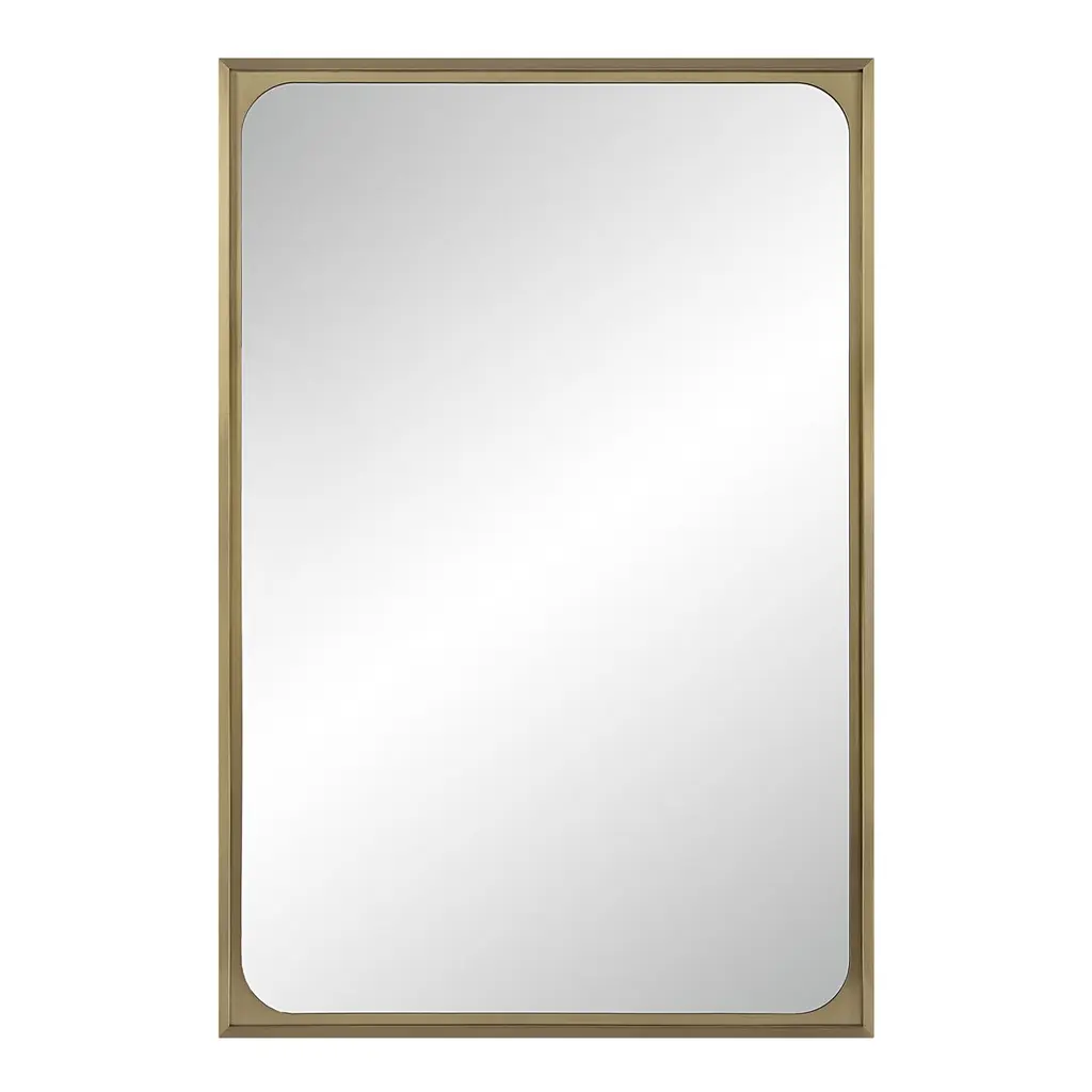 Suki Wall Mirror, Burnished Brass