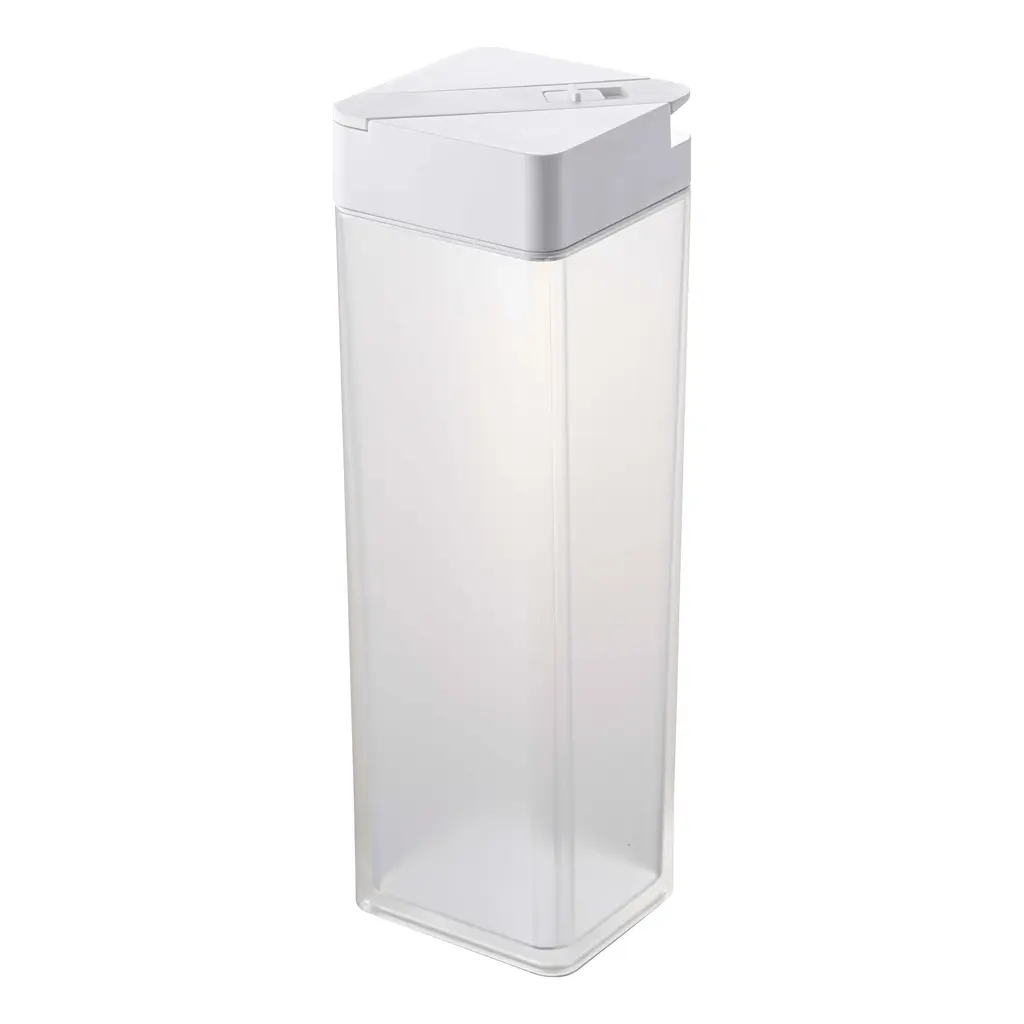 Yamazaki Home Water Pitcher, Abs Plastic, 0.4 Gallons, 1.2 Liters - L 3.35 X W 3.35 X H 10.83 Inches - White - L 3.35 X W 3.35 X H  10.83 Inches