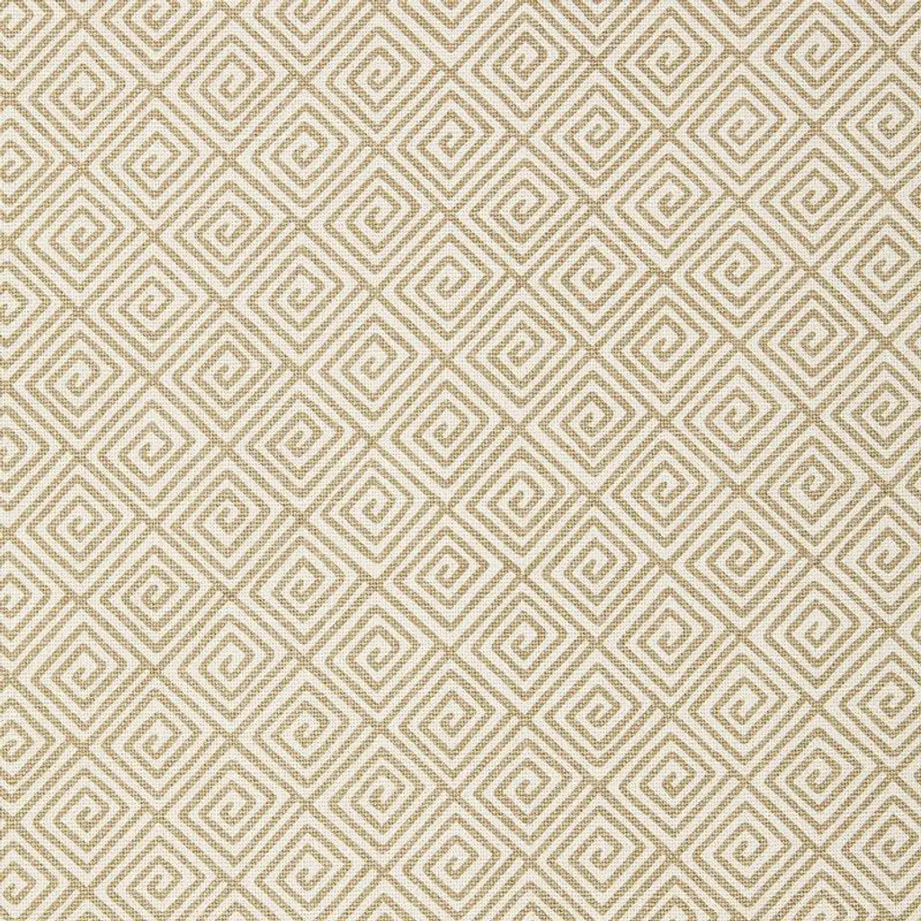 Schumacher Greek Key Fabric In Sand