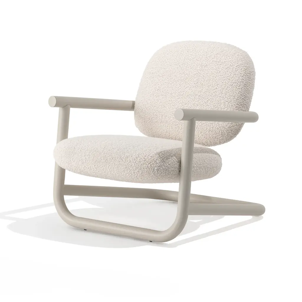 Curved Steel Fabric Armchair | Desalto Strong Special