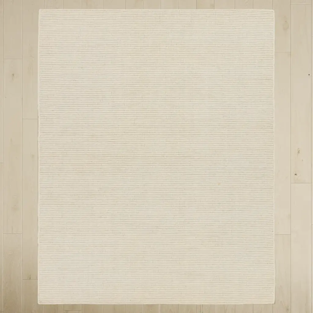 Handmade Handwoven Area Rug In Cream