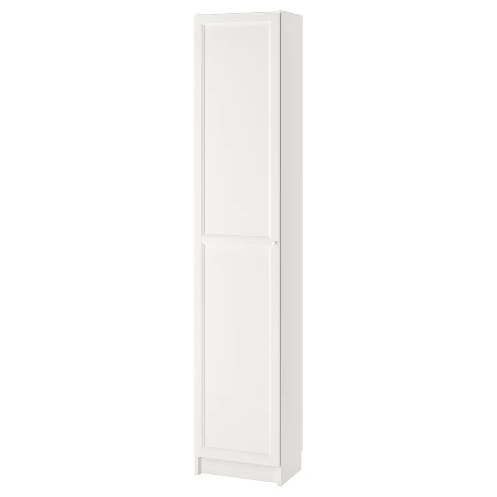 Billy / Oxberg Bookcase With Doors - White 15 3/4x11 3/4x79 1/2 "