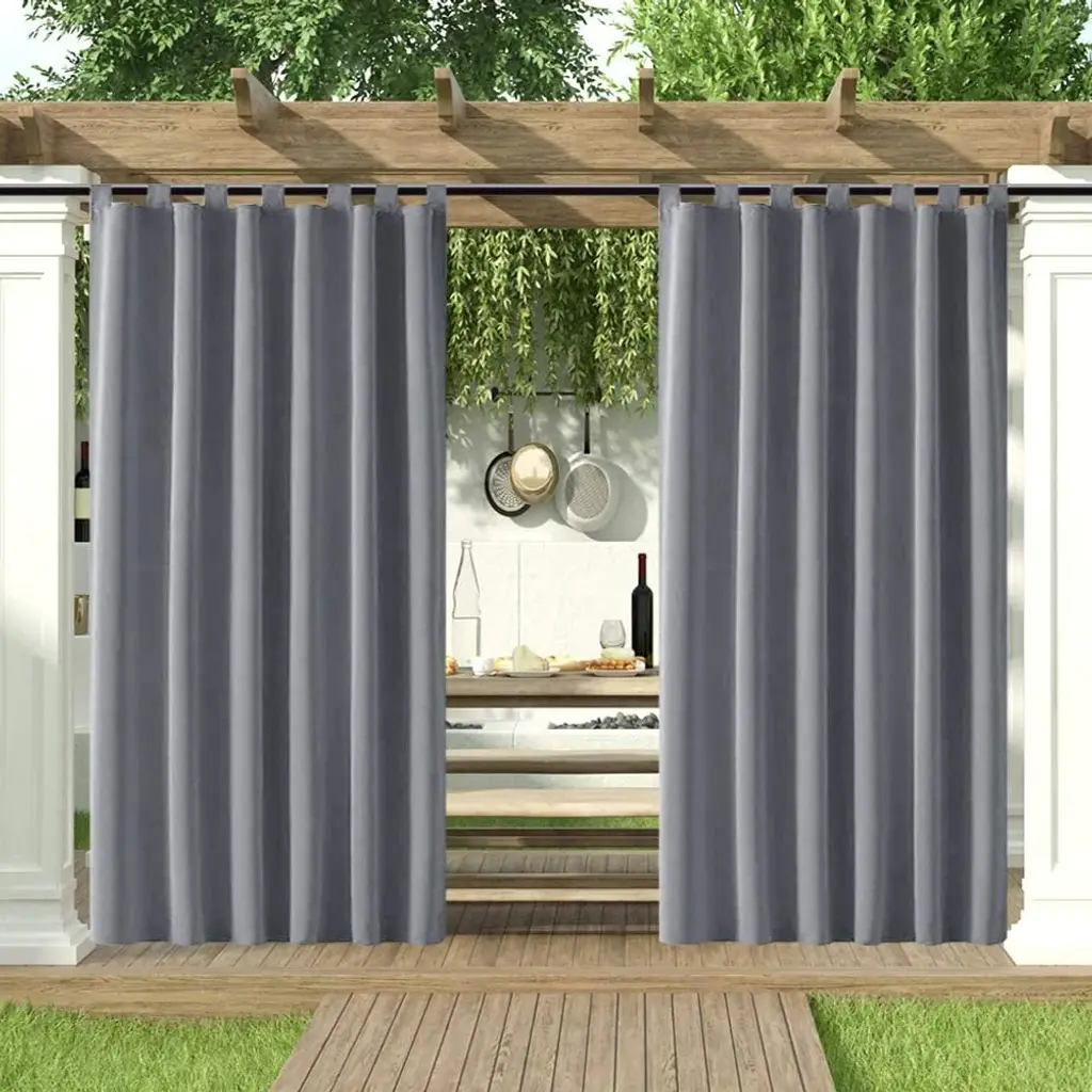 Pro Space 50x84inch Tab Tob Window Curtain Panel Grey - Grey