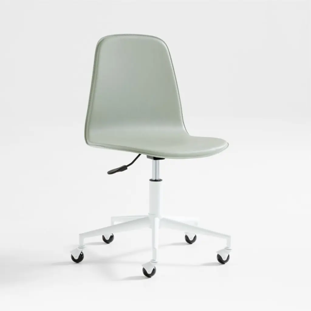 Class Act Sage & White Adjustable Kids Desk Chair
